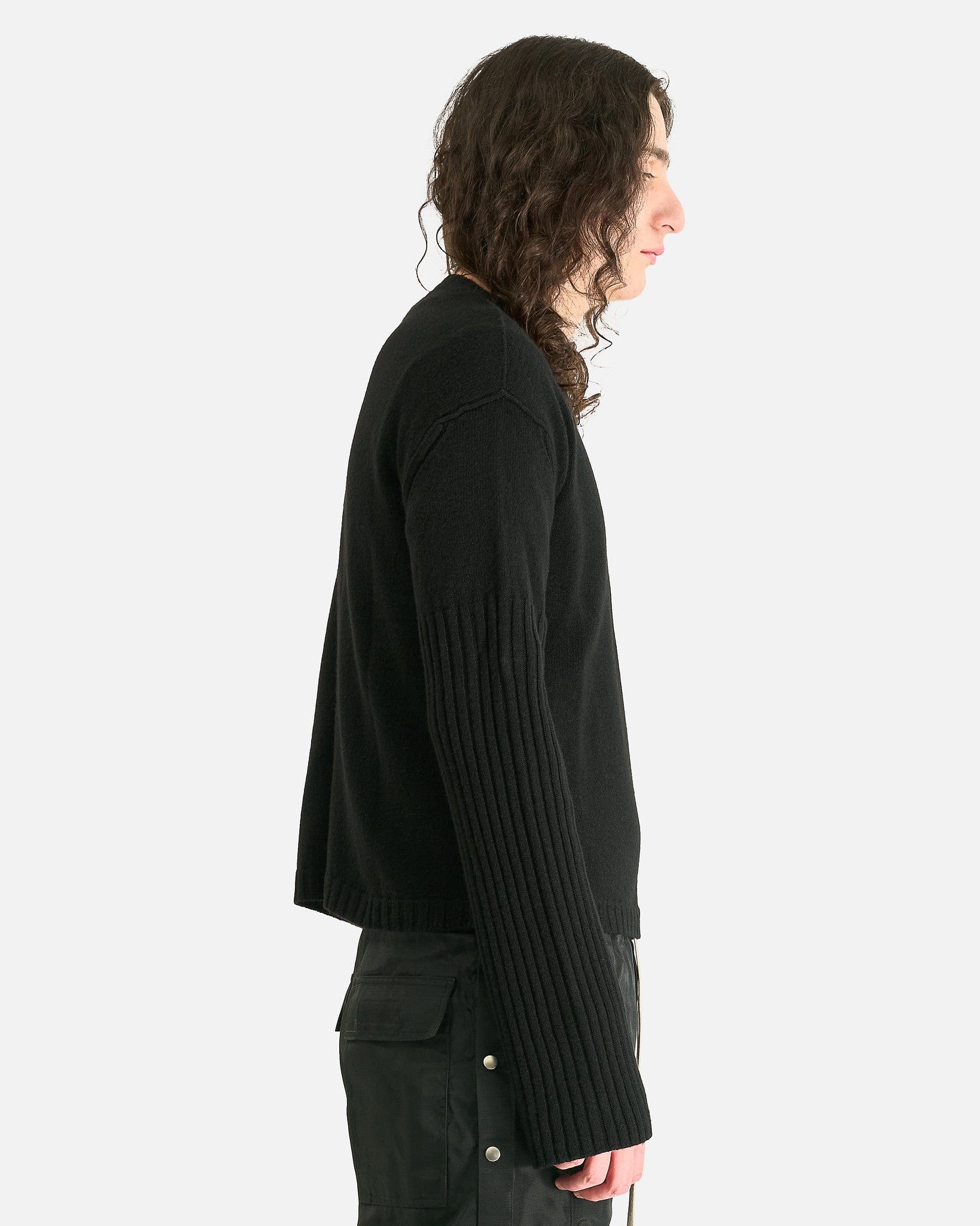 Rick Owens Men's Knitwear Round Neck in Black
