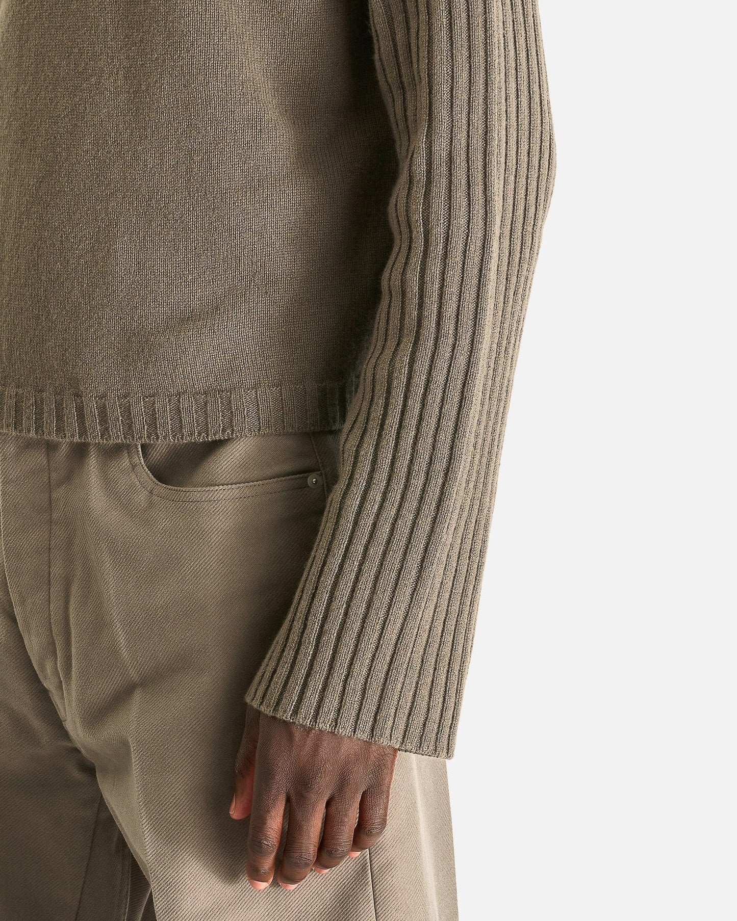 Rick Owens Men's Knitwear Round Neck in Dust