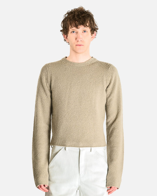 Rier Men's Sweater Roundneck Boucle in Fog