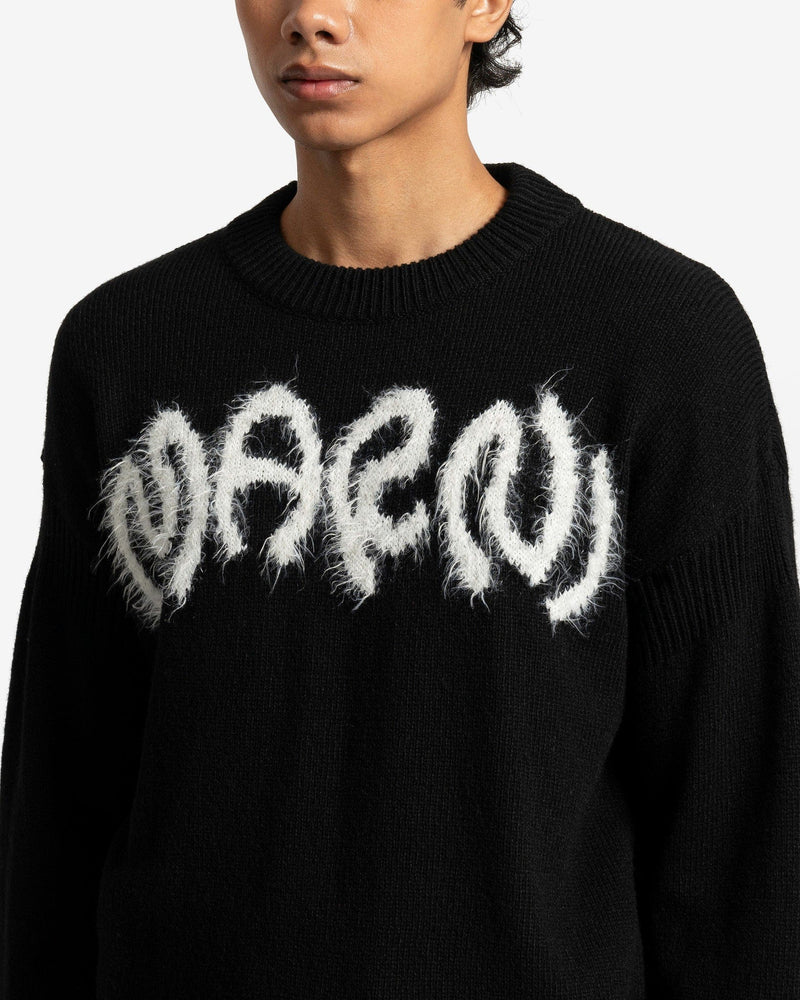 Marni Men's Sweater Roundneck Logo Sweater in Black