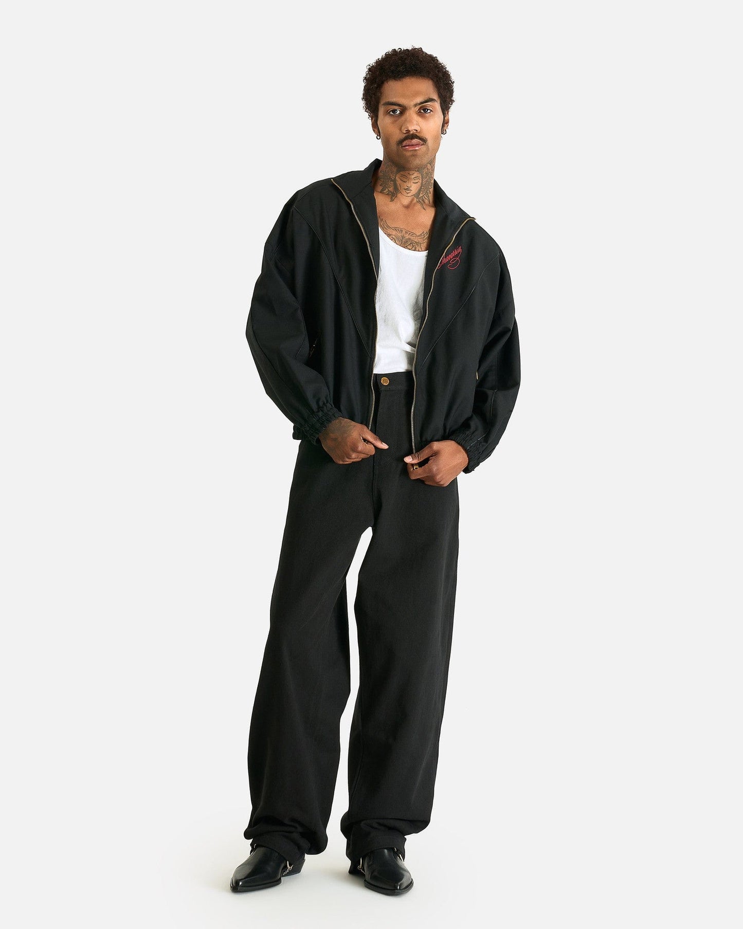 Willy Chavarria Men's Jackets Ruff Rider Jacket in Black