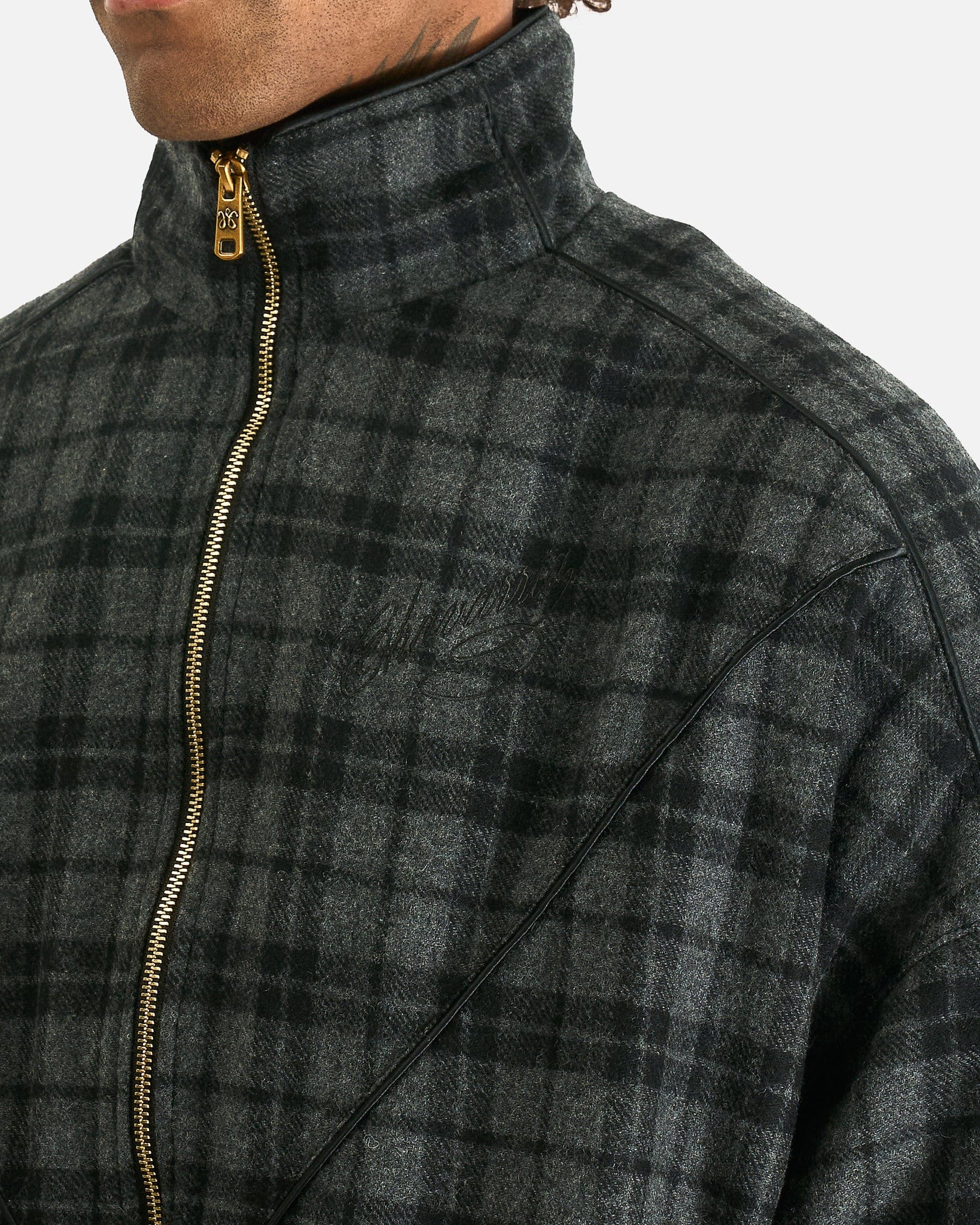 Willy Chavarria Men's Jackets Ruff Rider Jacket in Charcoal