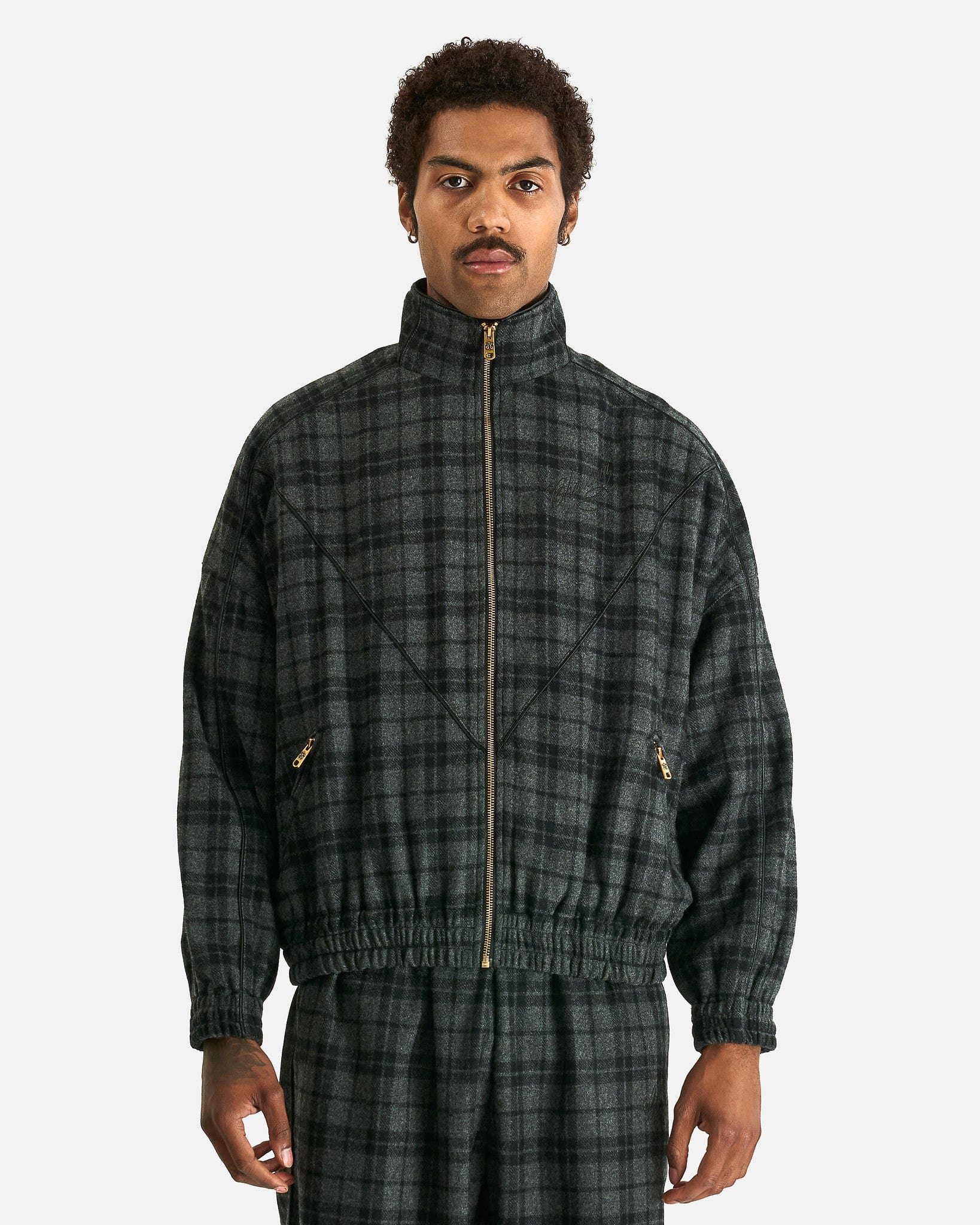 Willy Chavarria Men's Jackets Ruff Rider Jacket in Charcoal