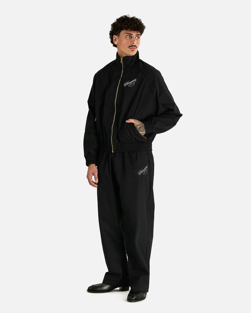 Willy Chavarria Men's Jackets Ruff Rider Track Jacket in Black