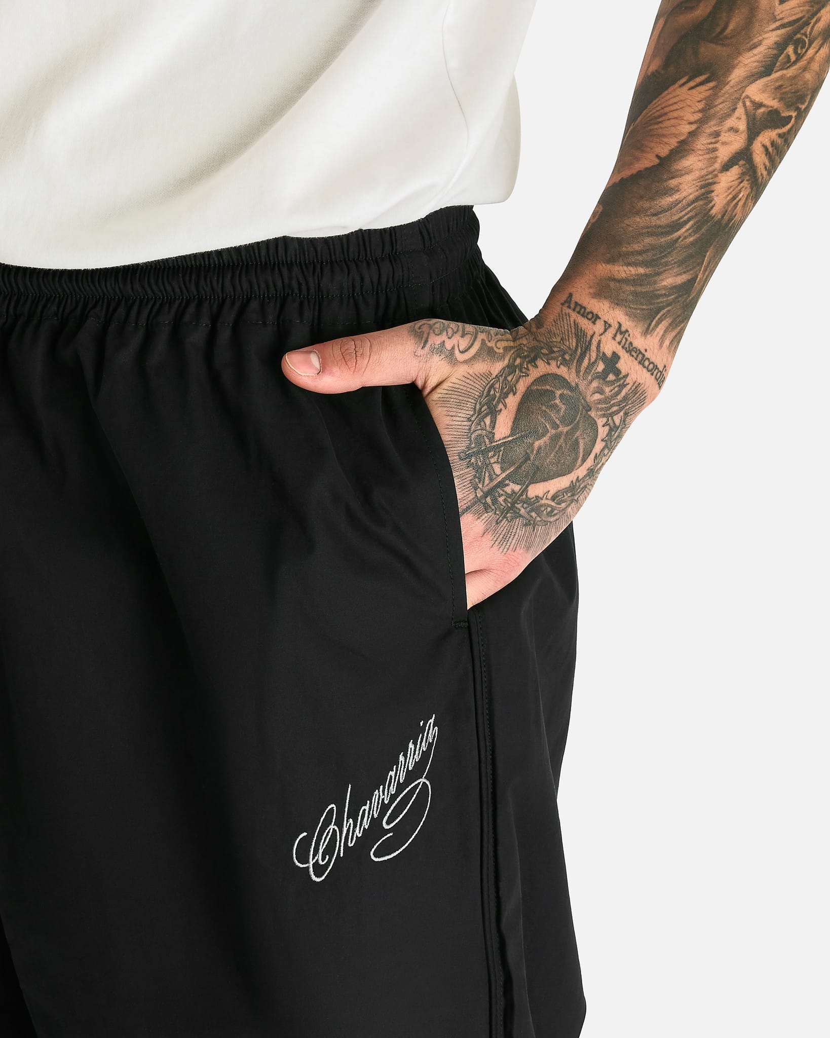 Willy Chavarria Men's Pants Ruff Rider Track Pant in Black