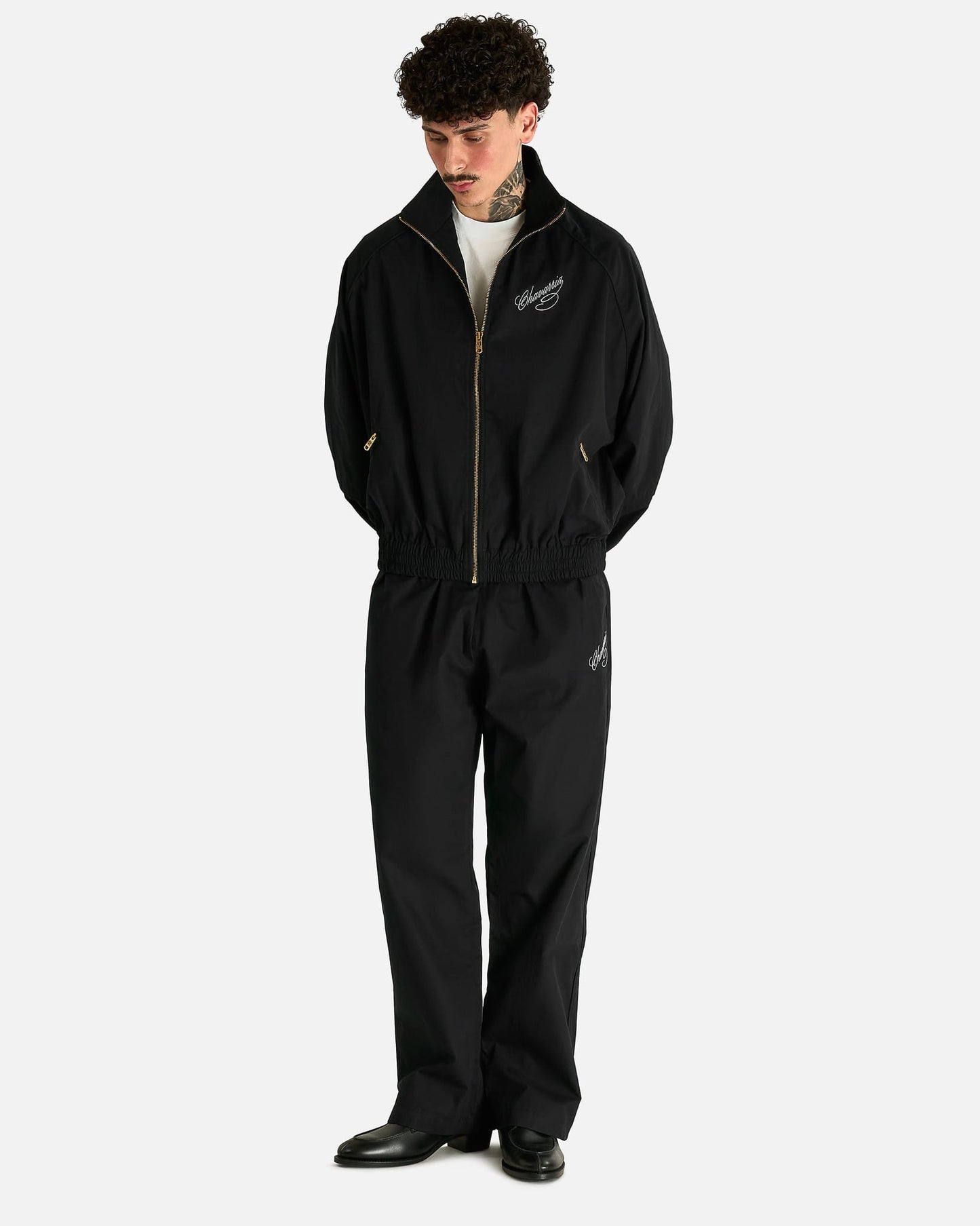 Willy Chavarria Men's Pants Ruff Rider Track Pant in Black