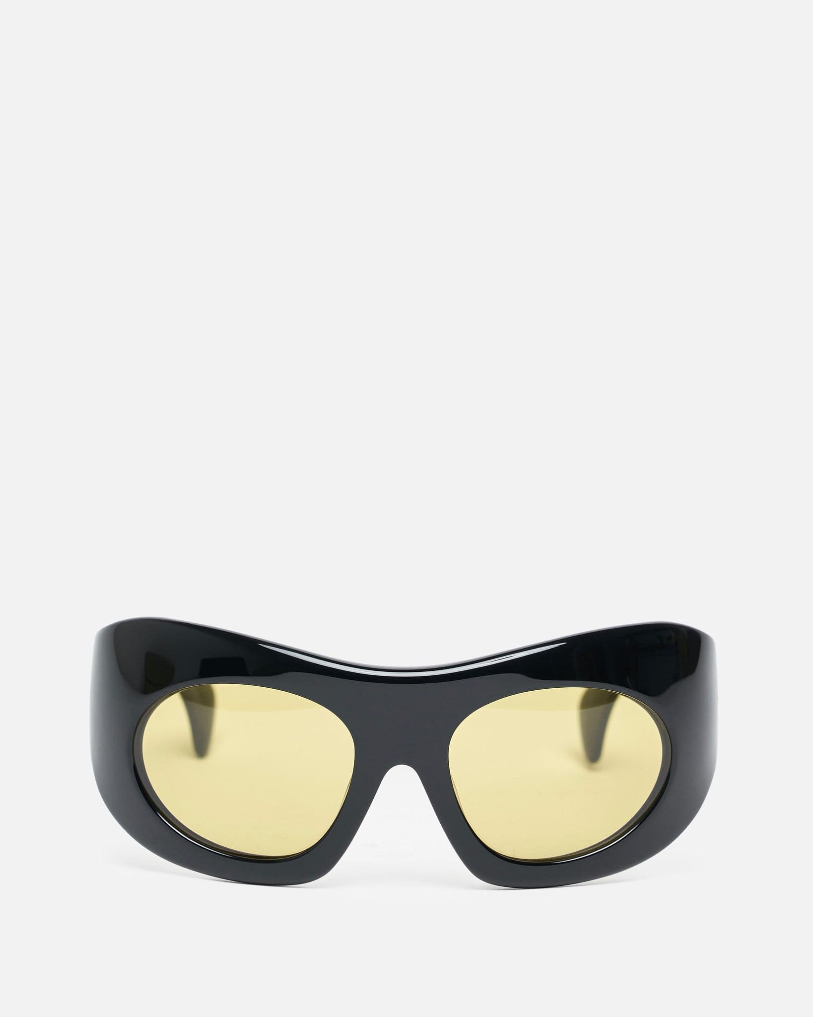 Port Tanger Eyewear O/S Ruh in Black Acetate/Warm Olive Lens