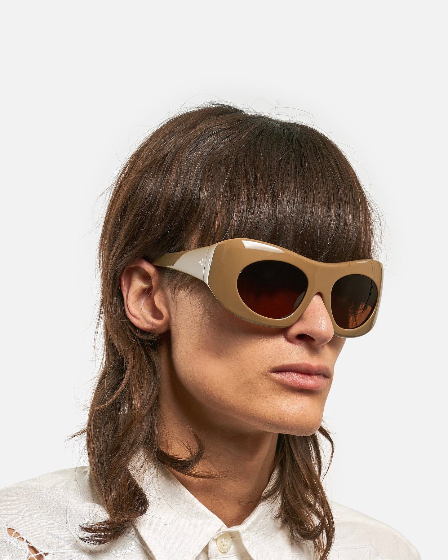 Port Tanger Eyewear O/S Ruh in Zaytoun Acetate/Tobacco Lens