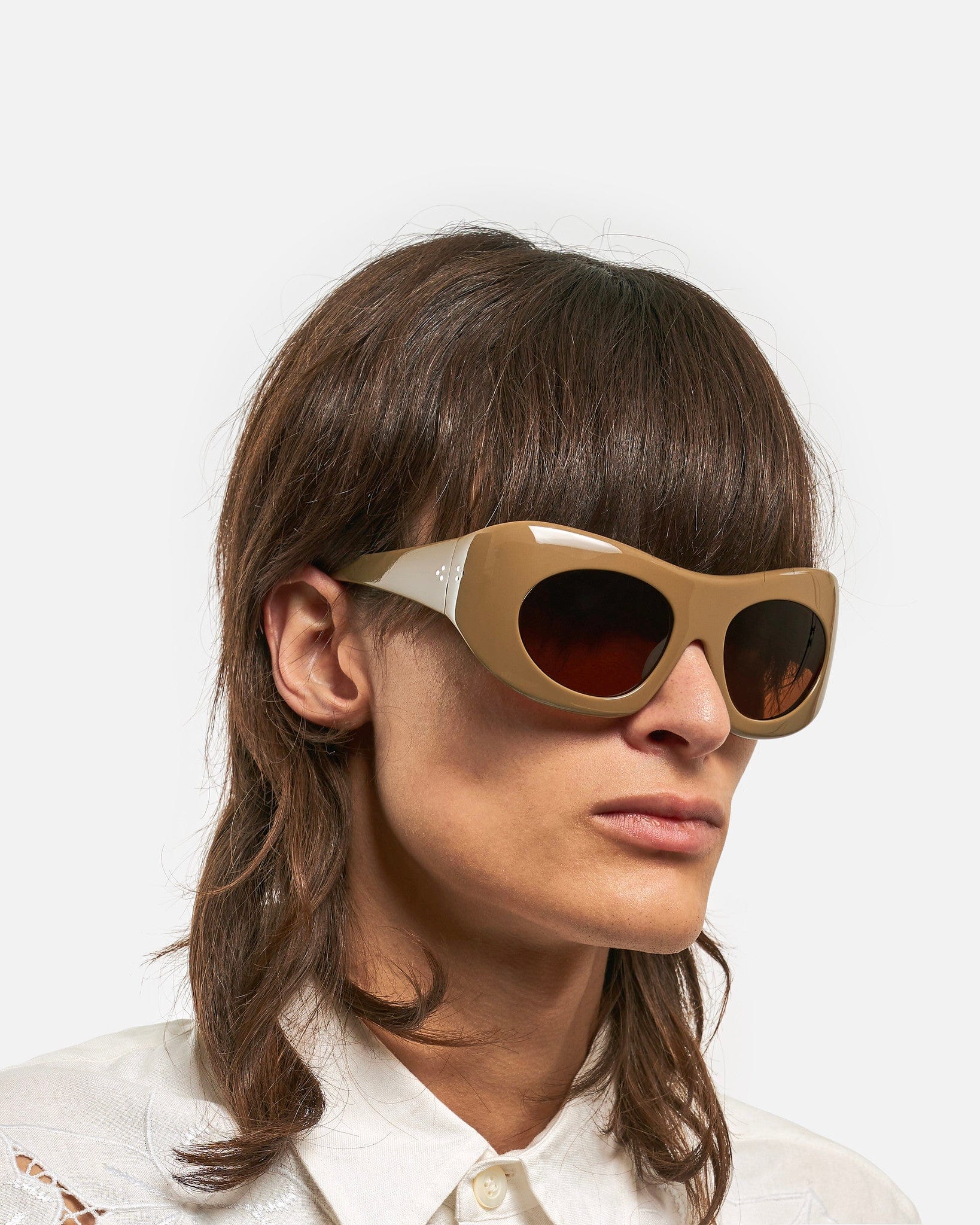 Port Tanger Eyewear O/S Ruh in Zaytoun Acetate/Tobacco Lens