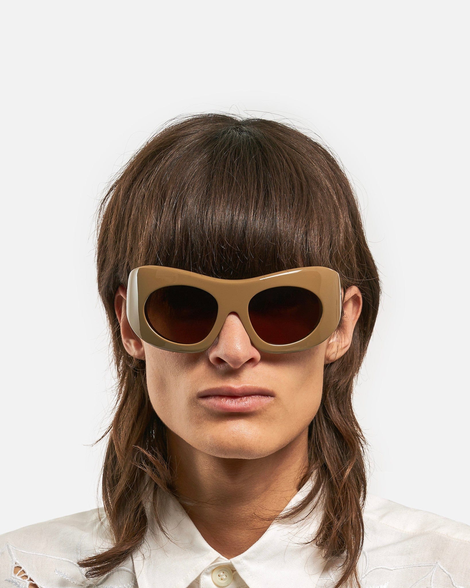 Port Tanger Eyewear O/S Ruh in Zaytoun Acetate/Tobacco Lens
