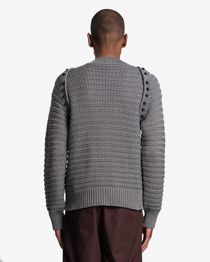 NAMACHEKO Men's Sweater Runak Crewneck in Steel Grey