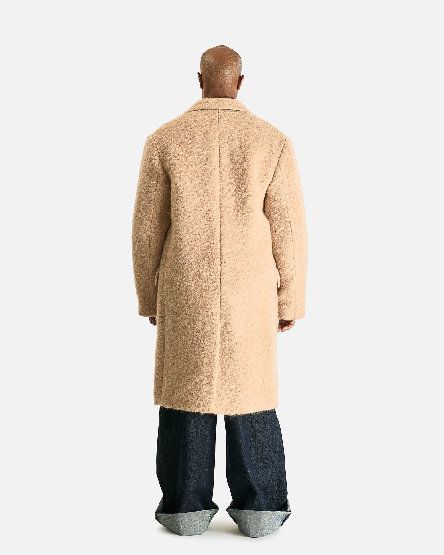 Dries Van Noten Men's Coat M Rustic Coat in Beige