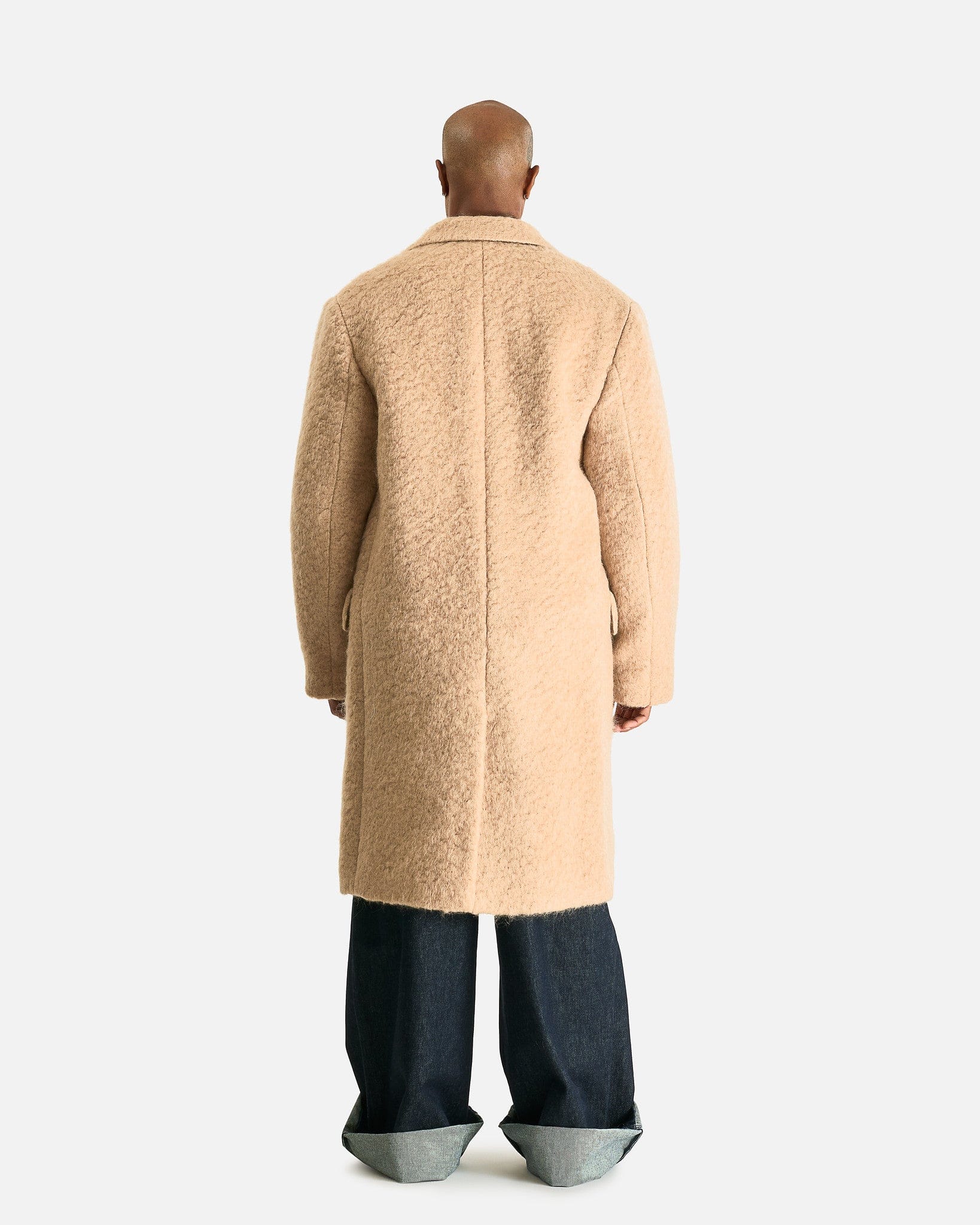 Dries Van Noten Men's Coat M Rustic Coat in Beige