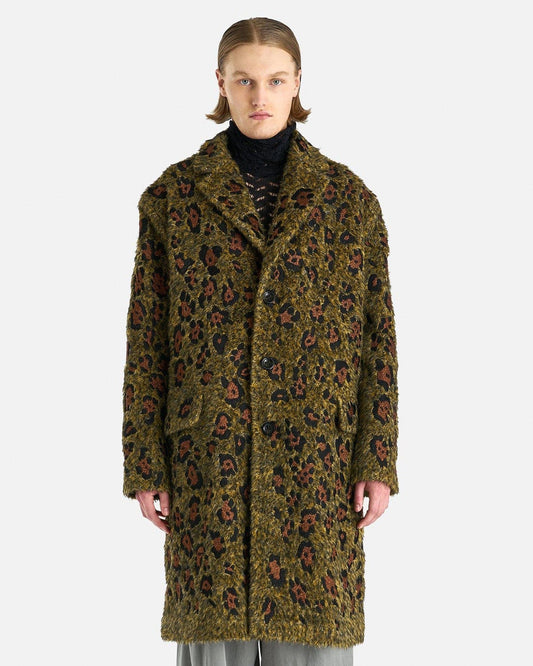 Dries Van Noten Men's Coat Rusty EMB Coat in Yellow