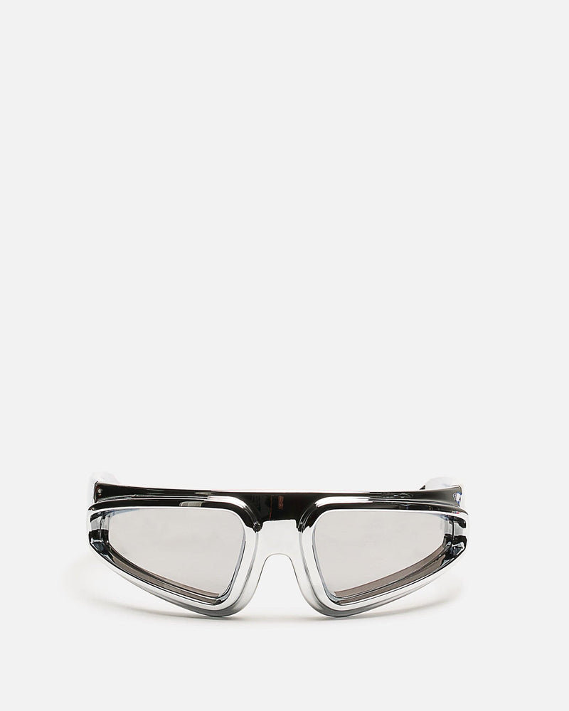 Rick Owens Eyewear OS Ryder Sunglasses in Silver/Silver