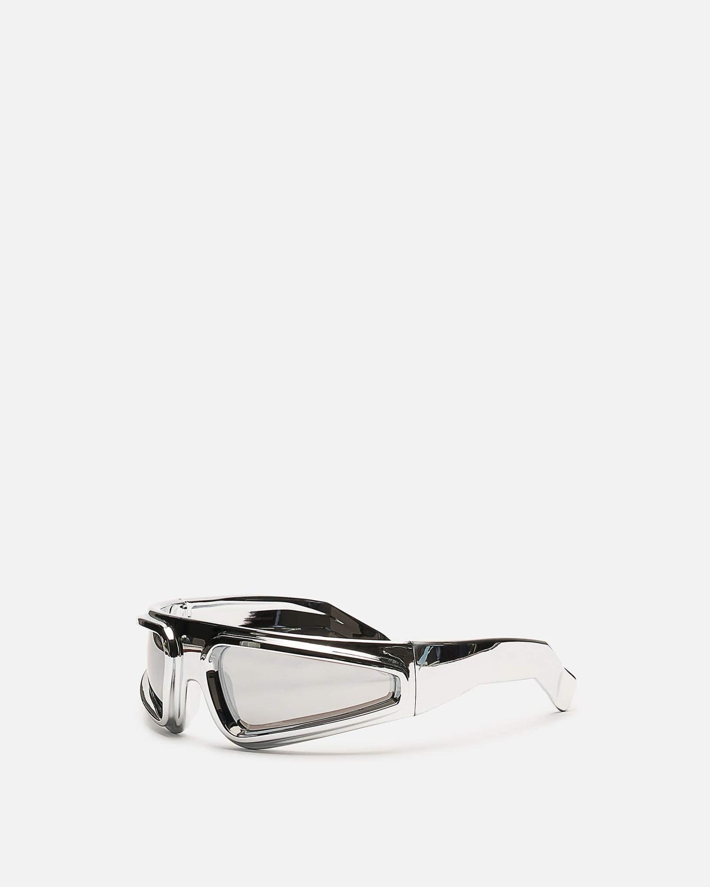 Rick Owens Eyewear OS Ryder Sunglasses in Silver/Silver