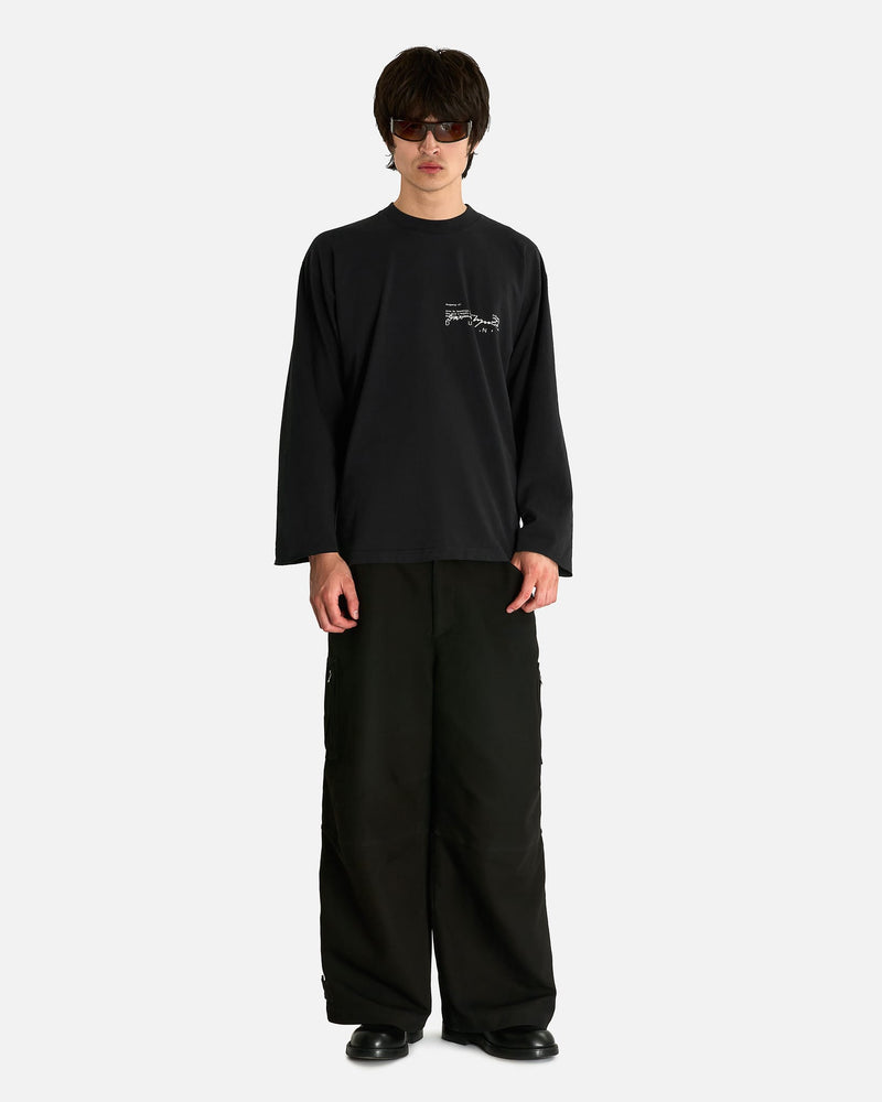 SVRN Men's T-Shirts Sacred Blade Long Sleeve in Black Edge