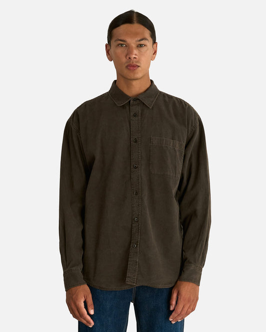 The Row Men's Shirts Sadel Shirt in Mud