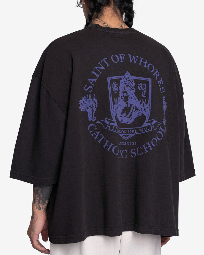 Willy Chavarria Men's T-Shirts Saint Whores T-Shirt in Black