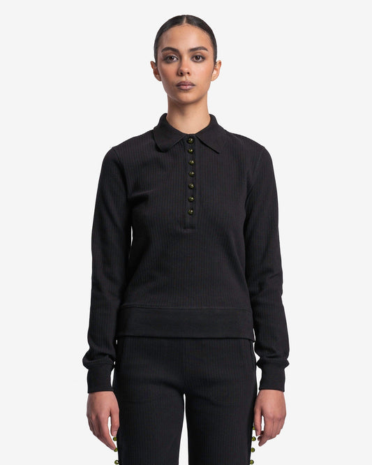 NAMACHEKO Women Tops Samira Polo in Black