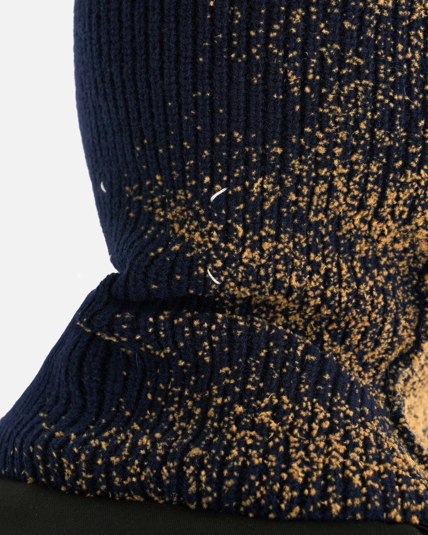 Maison Margiela Men's Hats Sandstorm Flock Print Knit Balaclava in Navy