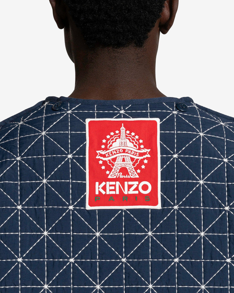 KENZO Men's Jackets Sashiko Stitch Down Jacket in Midnight Blue