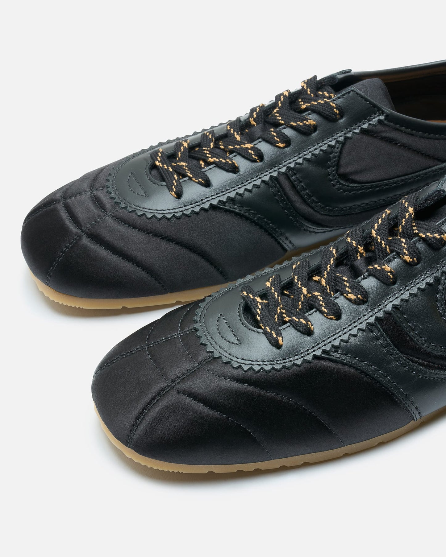 Dries Van Noten Men's Shoes Satin Sneakers in Black