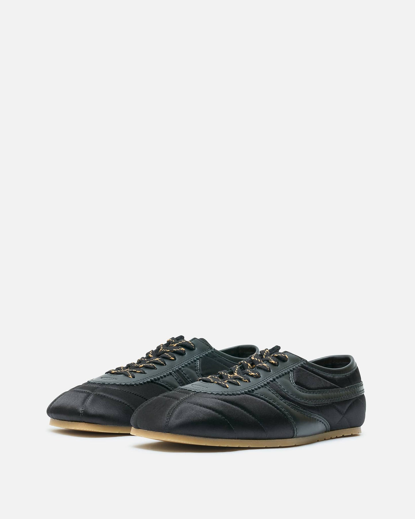 Dries Van Noten Men's Shoes Satin Sneakers in Black