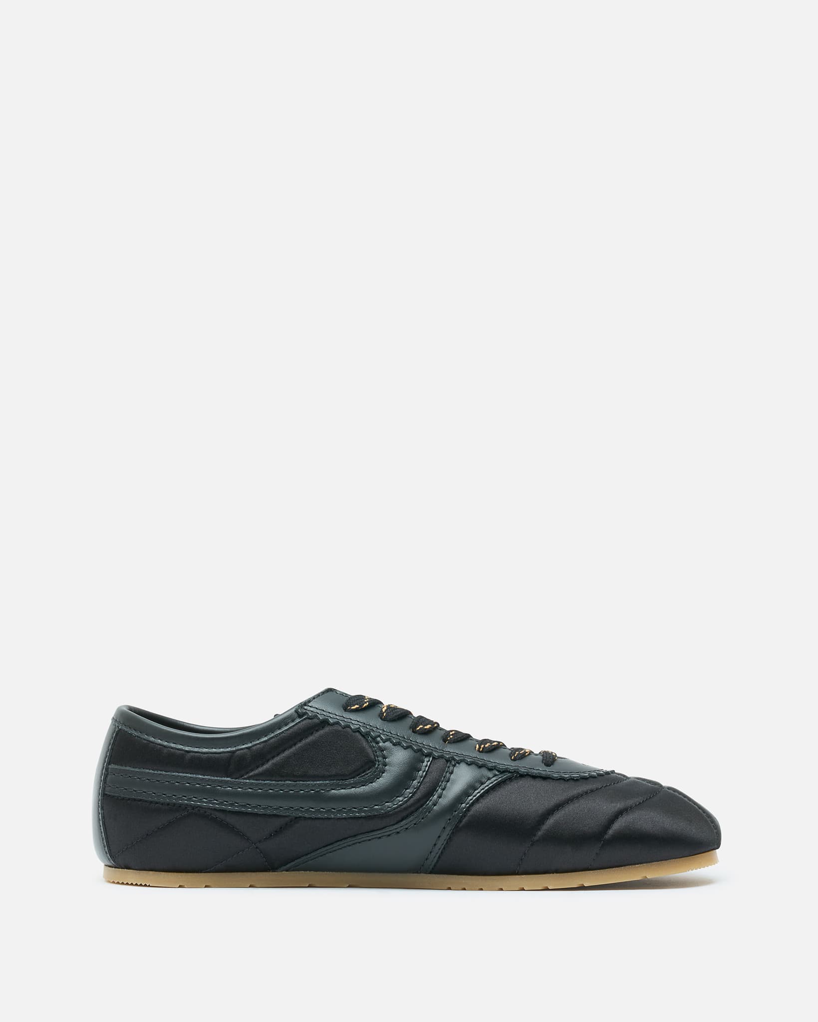 Dries Van Noten Men's Shoes Satin Sneakers in Black