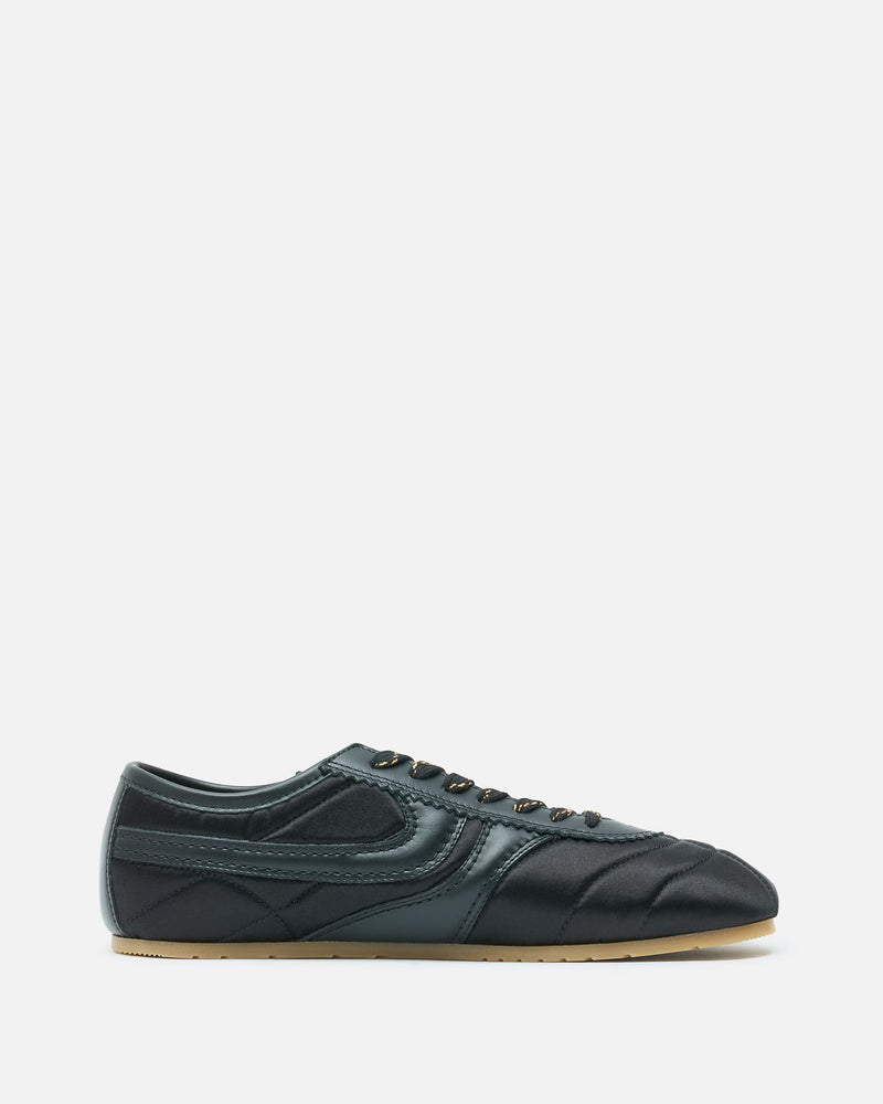 Dries Van Noten Men's Shoes Satin Sneakers in Black
