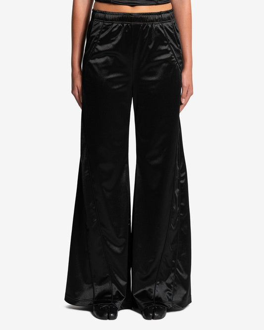 MM6 Maison Margiela Women Pants Satin Trousers in Black