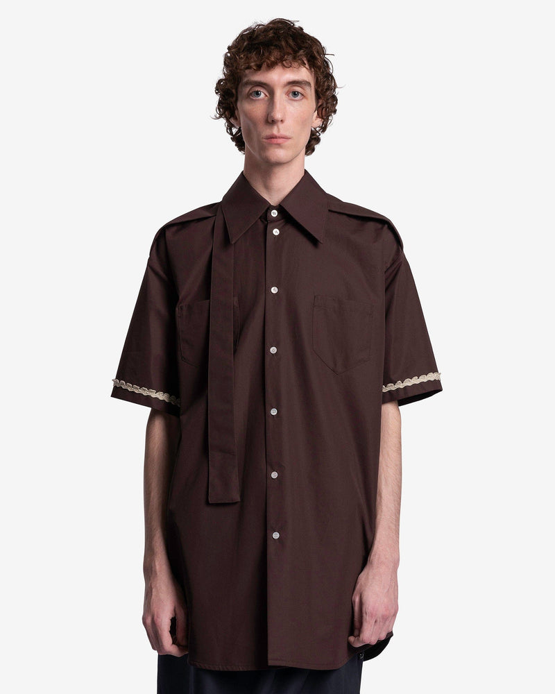 NAMACHEKO Men's Shirts Seber Short Sleeve Shirt in Ganache