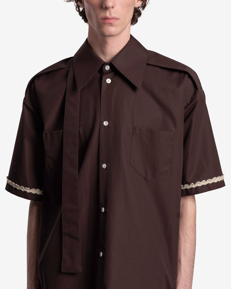 NAMACHEKO Men's Shirts Seber Short Sleeve Shirt in Ganache