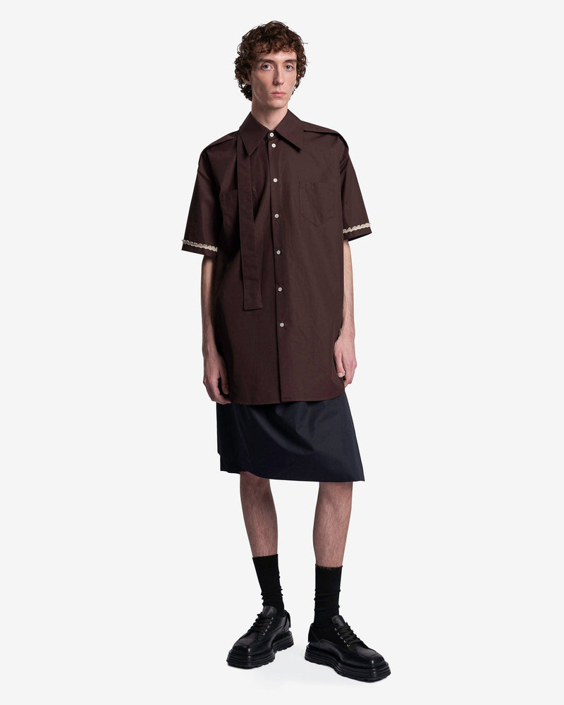 NAMACHEKO Men's Shirts Seber Short Sleeve Shirt in Ganache