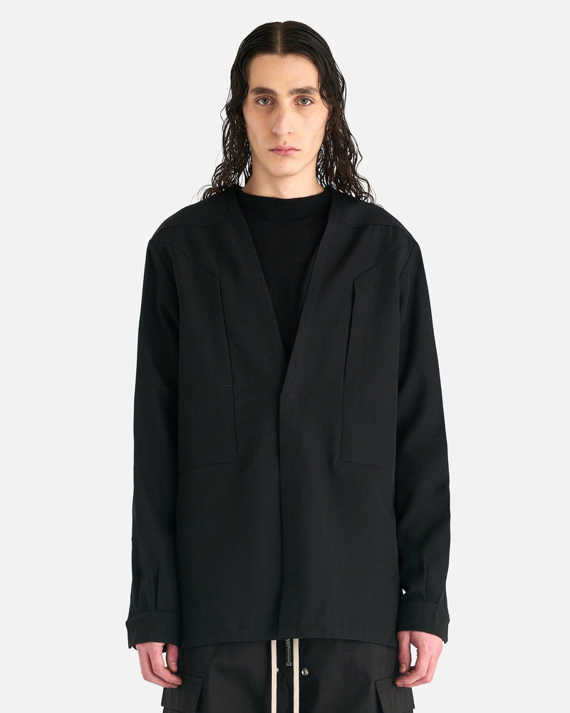 Rick Owens Men's Shirts Secret Larry Shirt in Black
