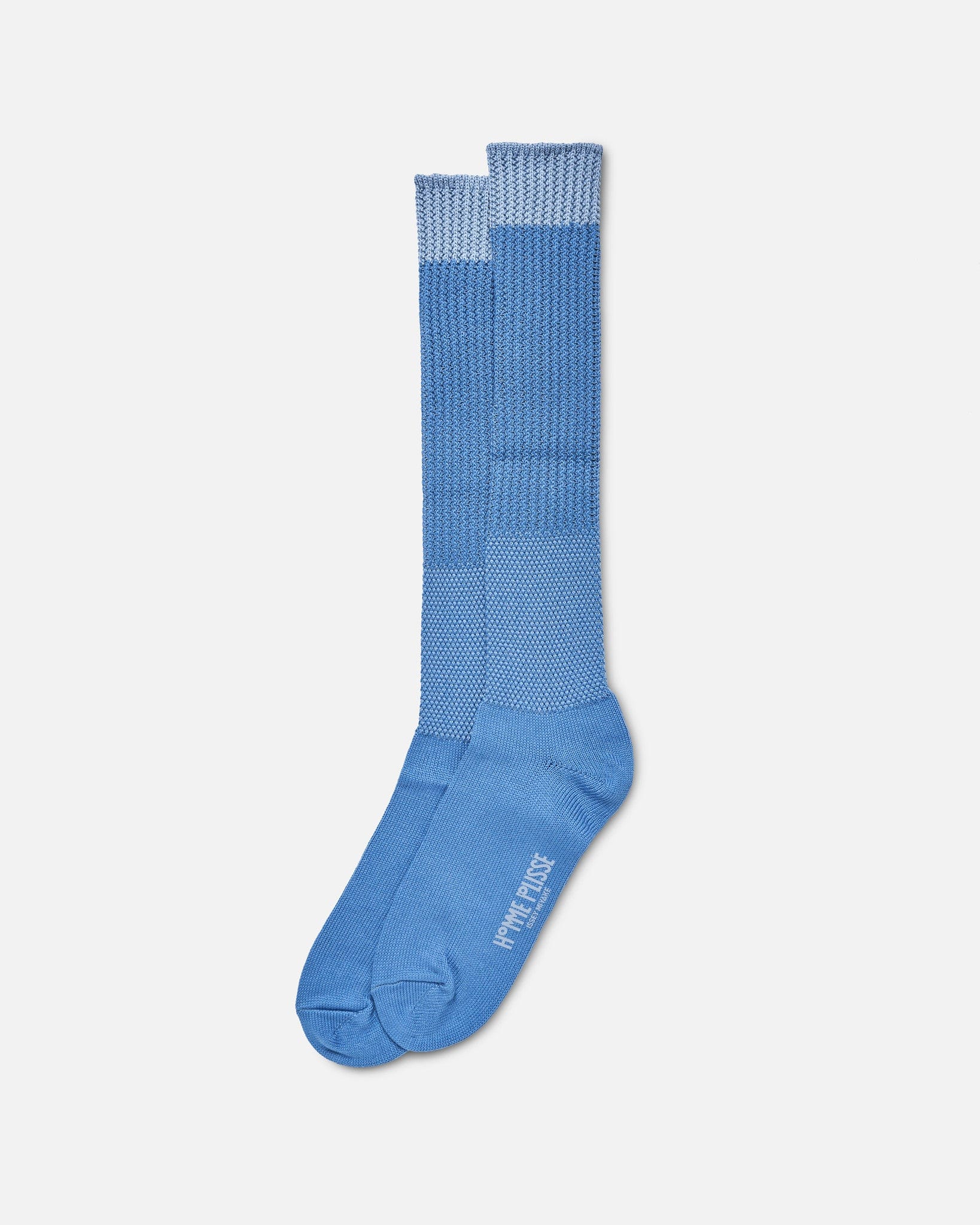 Homme Plissé Issey Miyake Men's Socks O/S Seed Stitch Socks in Blue