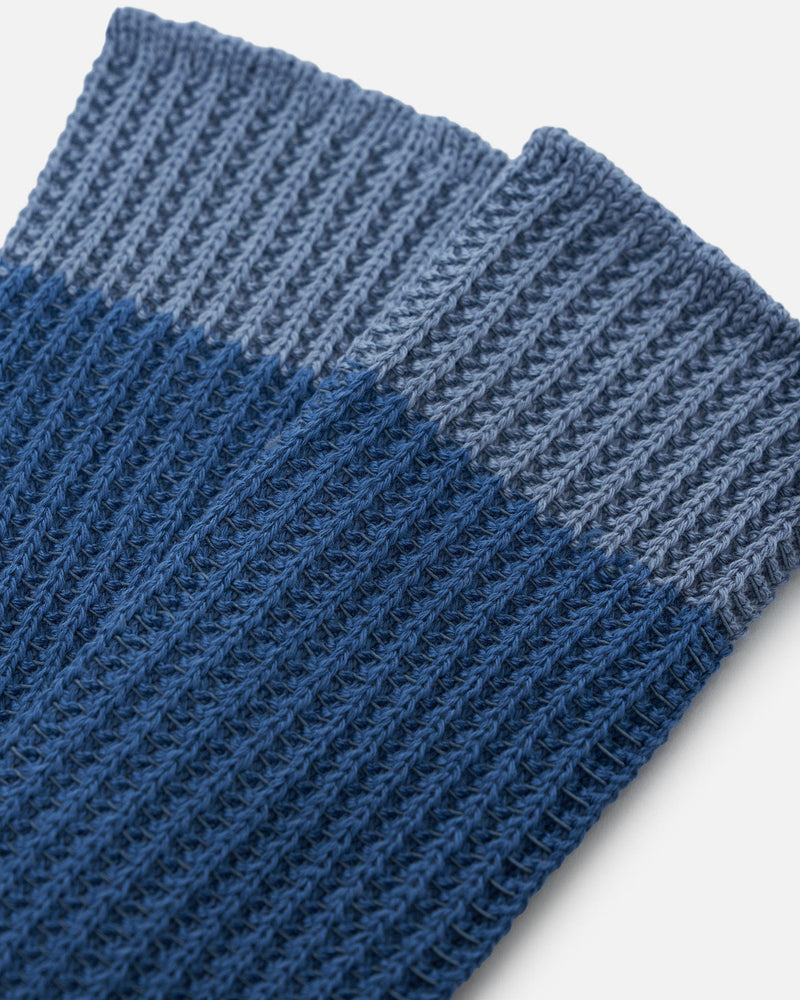Homme Plissé Issey Miyake Men's Socks O/S Seed Stitch Socks in Blue