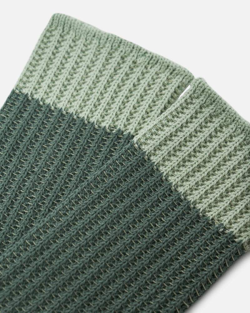 Homme Plissé Issey Miyake Men's Socks O/S Seed Stitch Socks in Green
