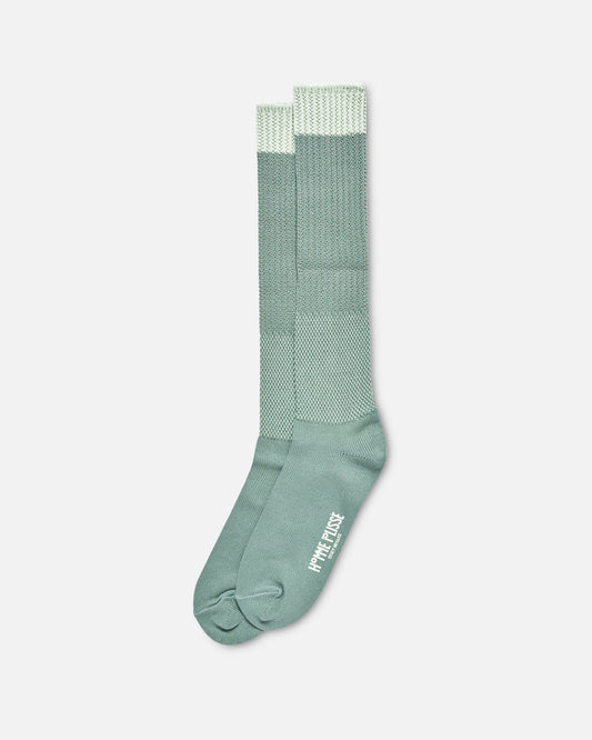 Homme Plissé Issey Miyake Men's Socks O/S Seed Stitch Socks in Green
