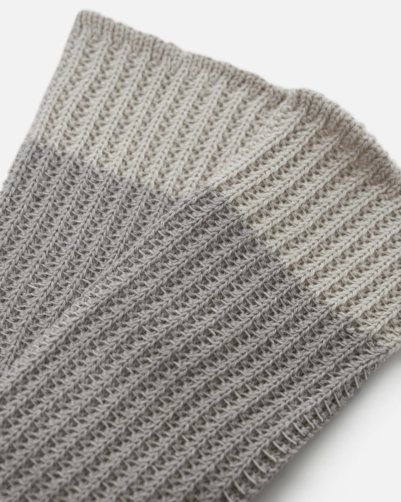 Homme Plissé Issey Miyake Men's Socks O/S Seed Stitch Socks in Light Gray