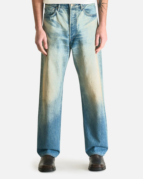Selvedge Faded Heavy Denim Wide Pants in Faded Indigo – SVRN