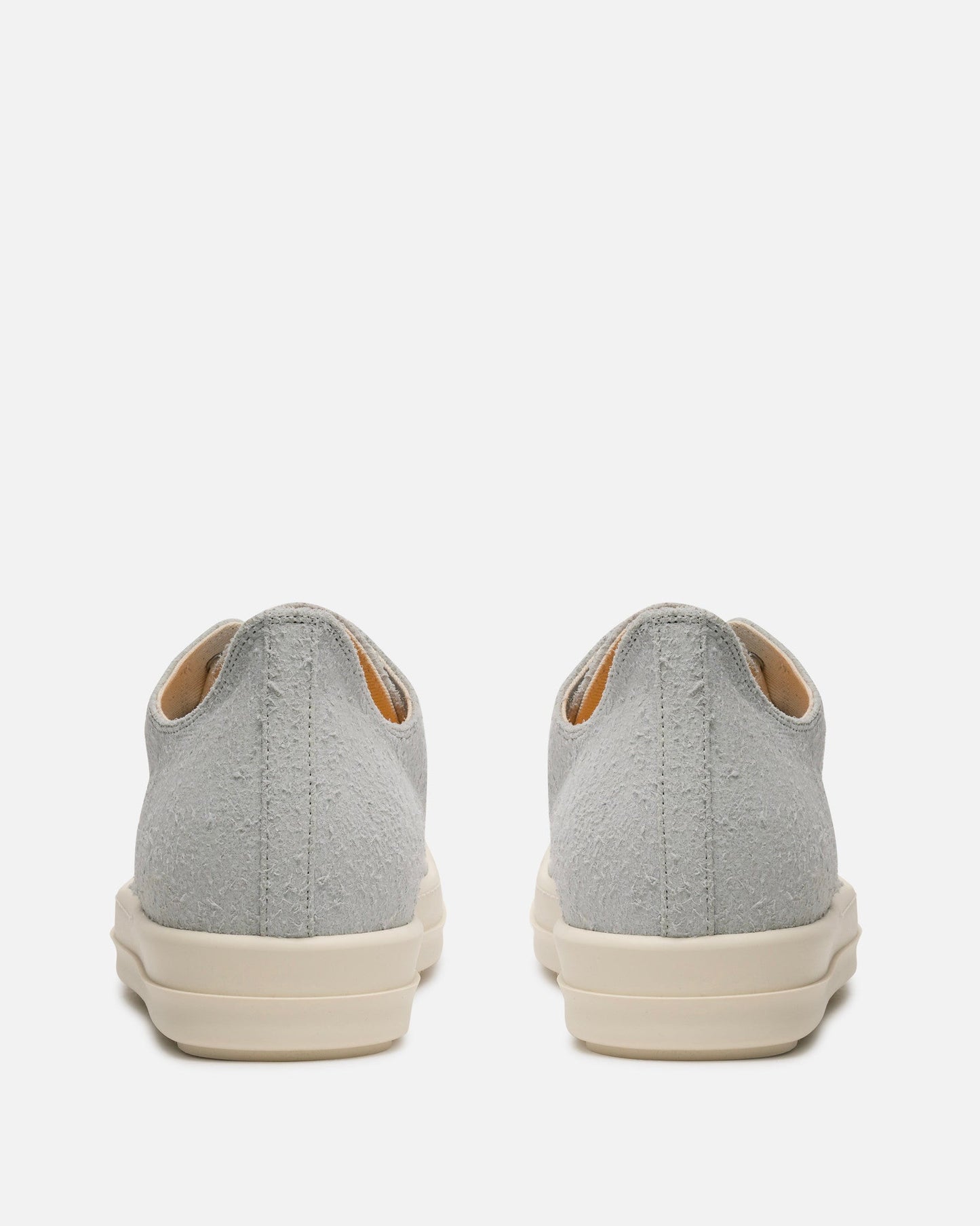 Rick Owens DRKSHDW Men's Sneakers Shaggy Suede Low Ramones in Oyster/Milk