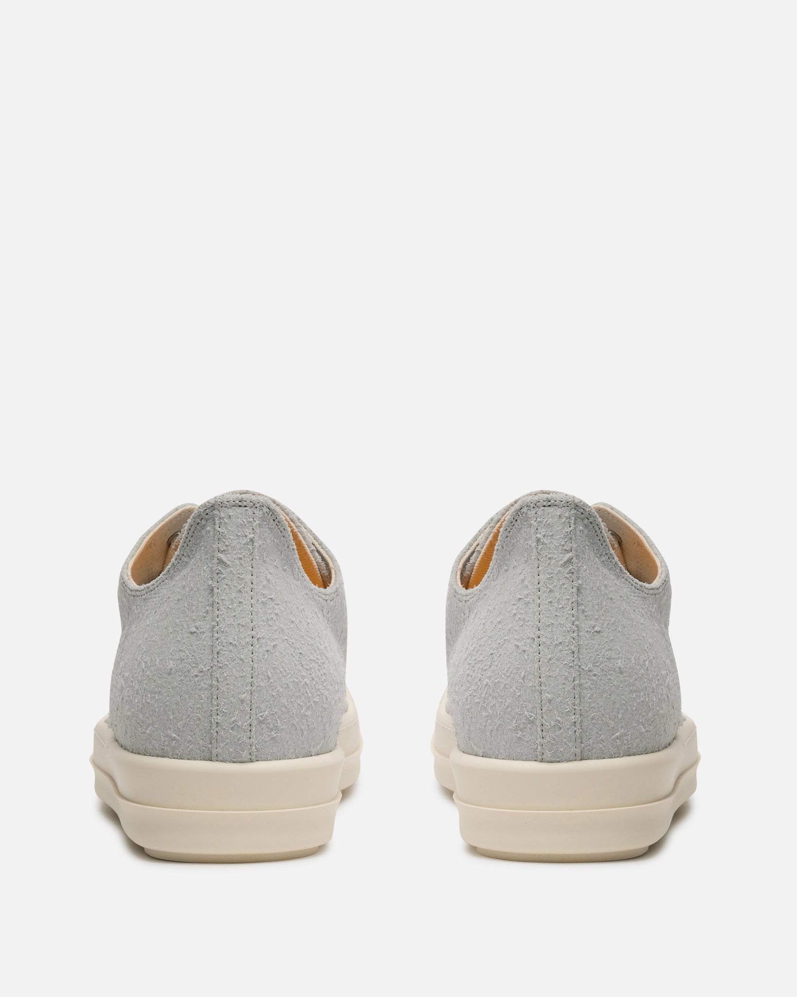 Rick Owens DRKSHDW Men's Sneakers Shaggy Suede Low Ramones in Oyster/Milk