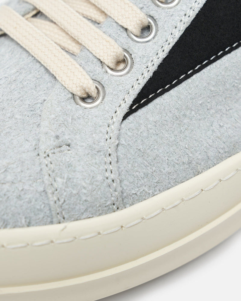 Rick Owens DRKSHDW Men's Sneakers Shaggy Suede Vintage Sneakers in Oyster/Black