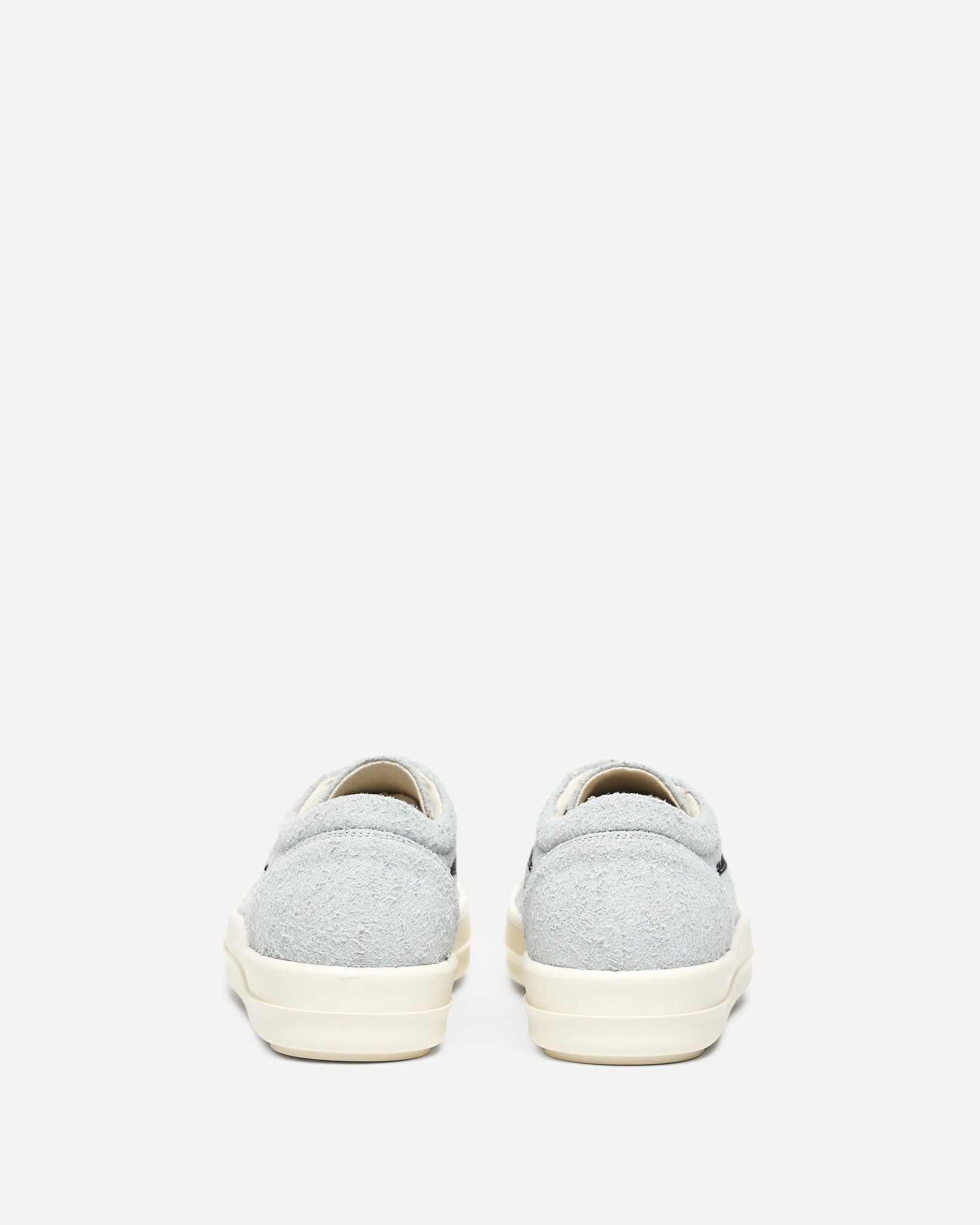 Rick Owens DRKSHDW Men's Sneakers Shaggy Suede Vintage Sneakers in Oyster/Black