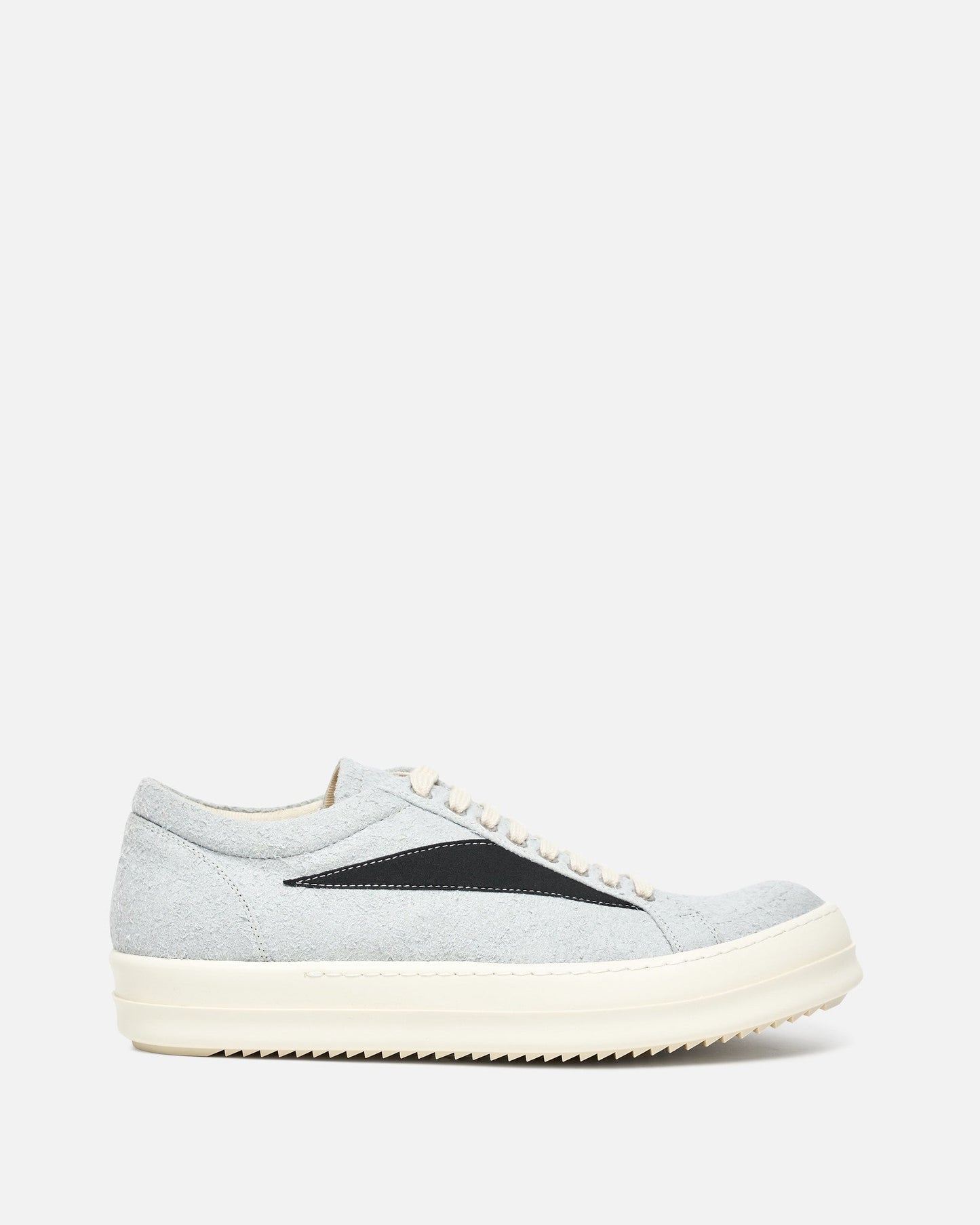 Rick Owens DRKSHDW Men's Sneakers Shaggy Suede Vintage Sneakers in Oyster/Black