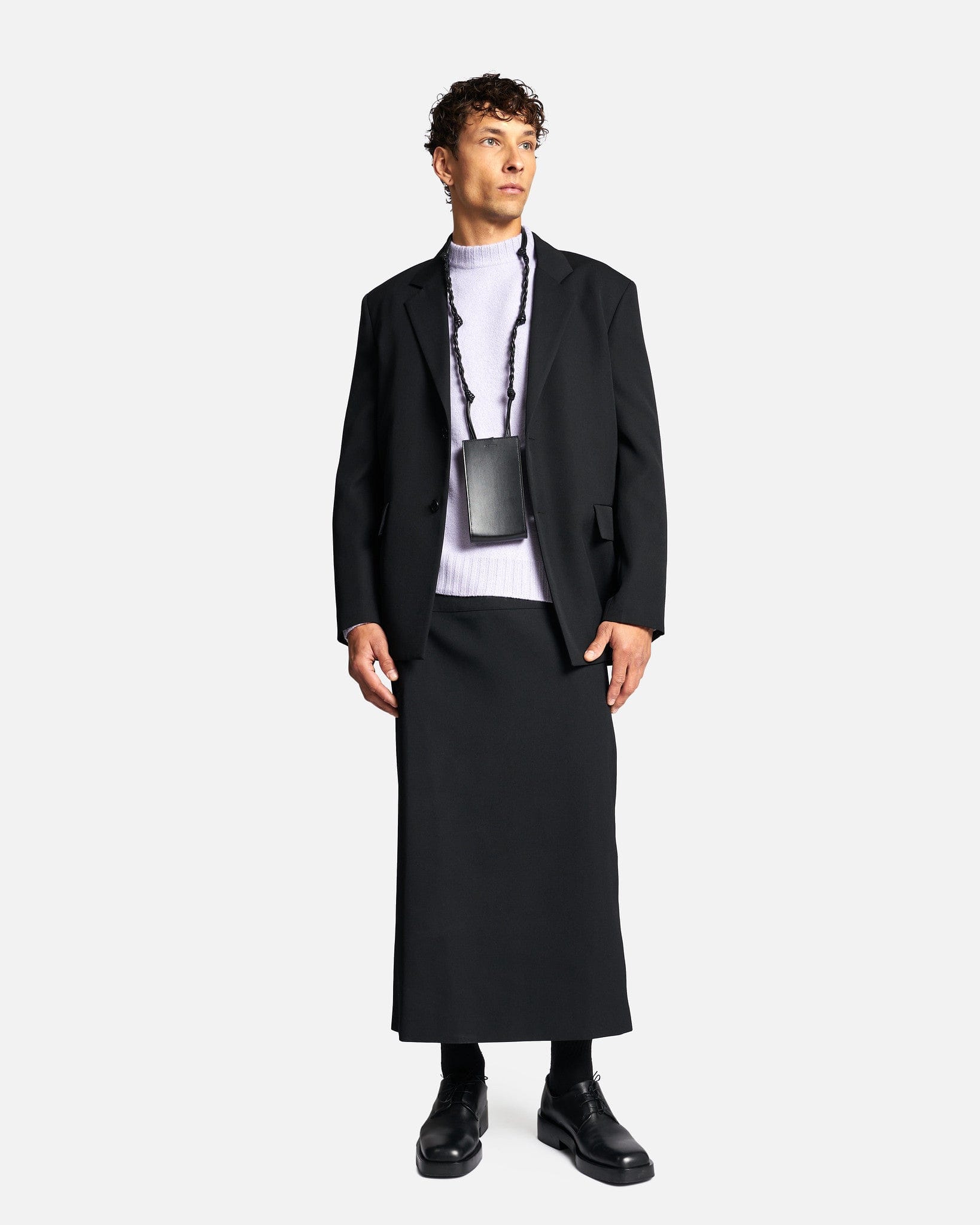 Sharp Wool Gabardine Jacket in Black – SVRN