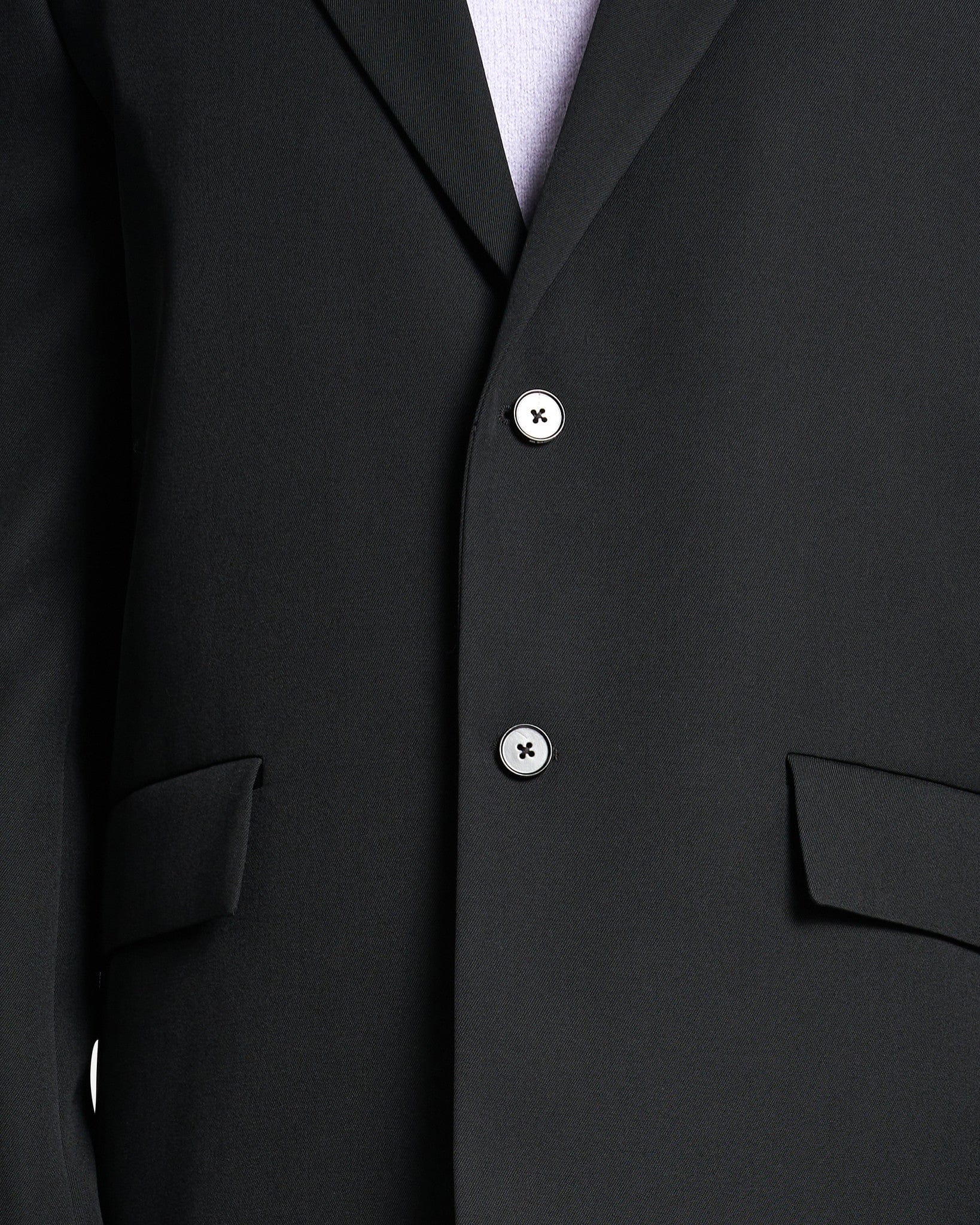 Sharp Wool Gabardine Jacket in Black – SVRN