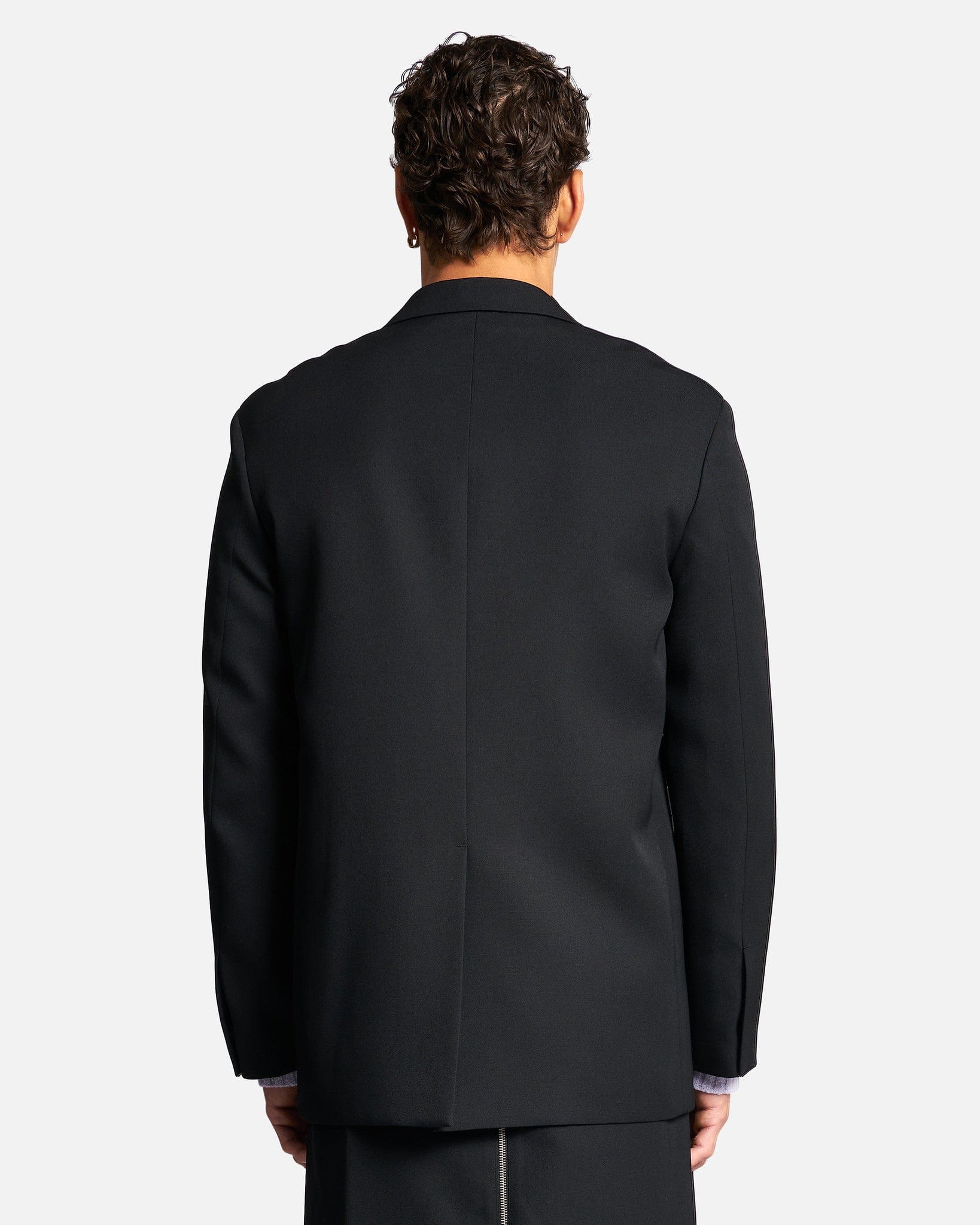 Sharp Wool Gabardine Jacket in Black – SVRN