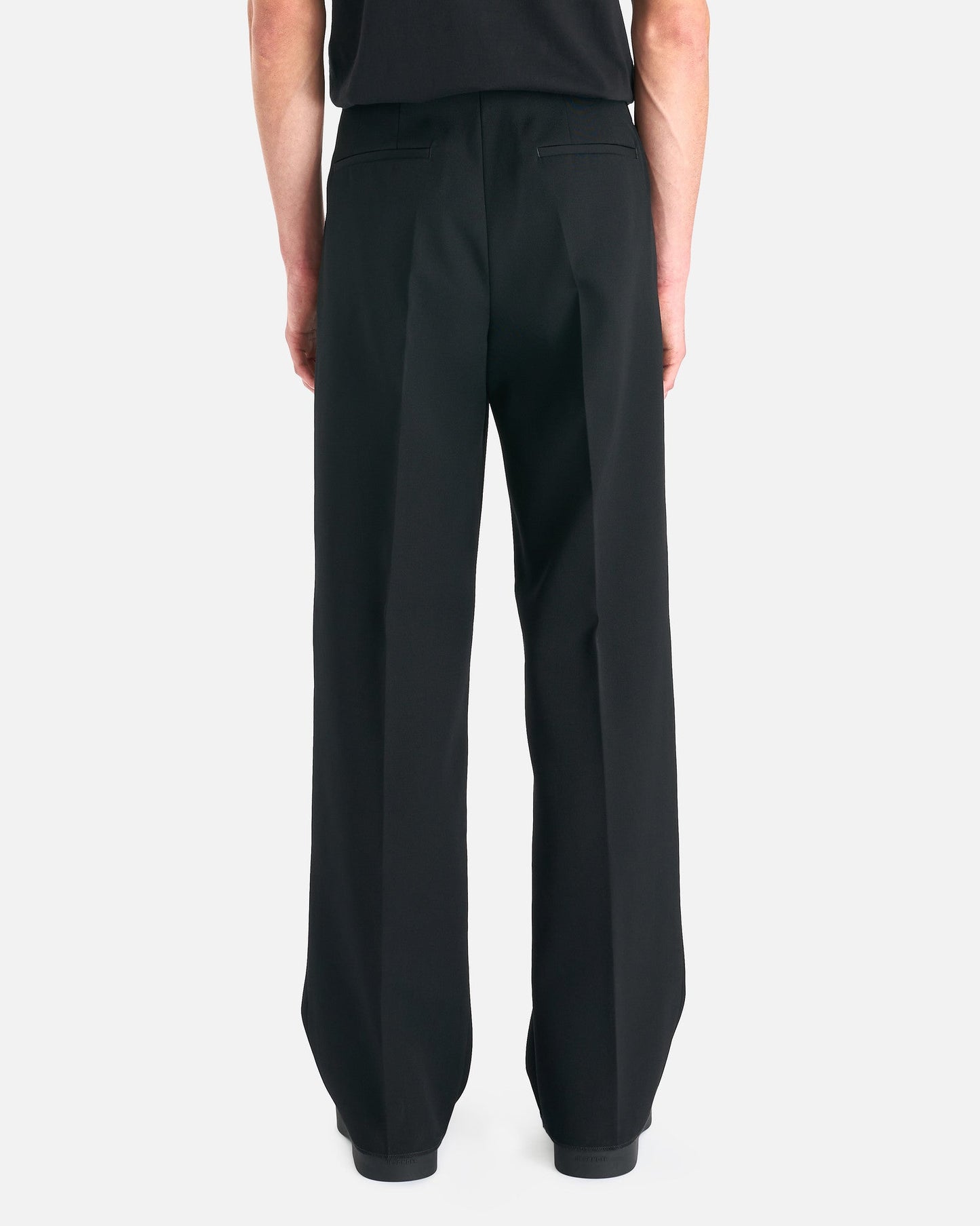 Jil Sander Men's Pants Sharp Wool Gabardine Trouser in Black